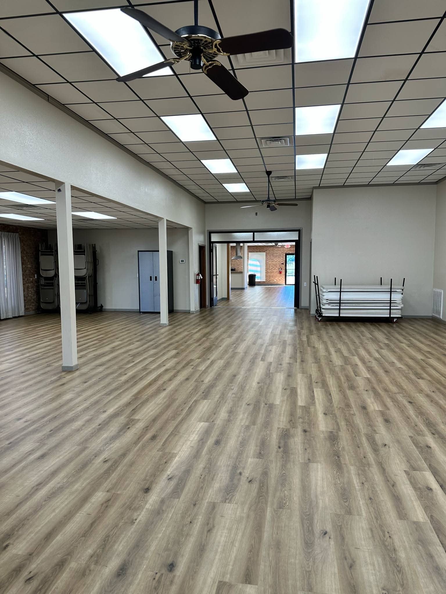 Community Center side interior with open floor space