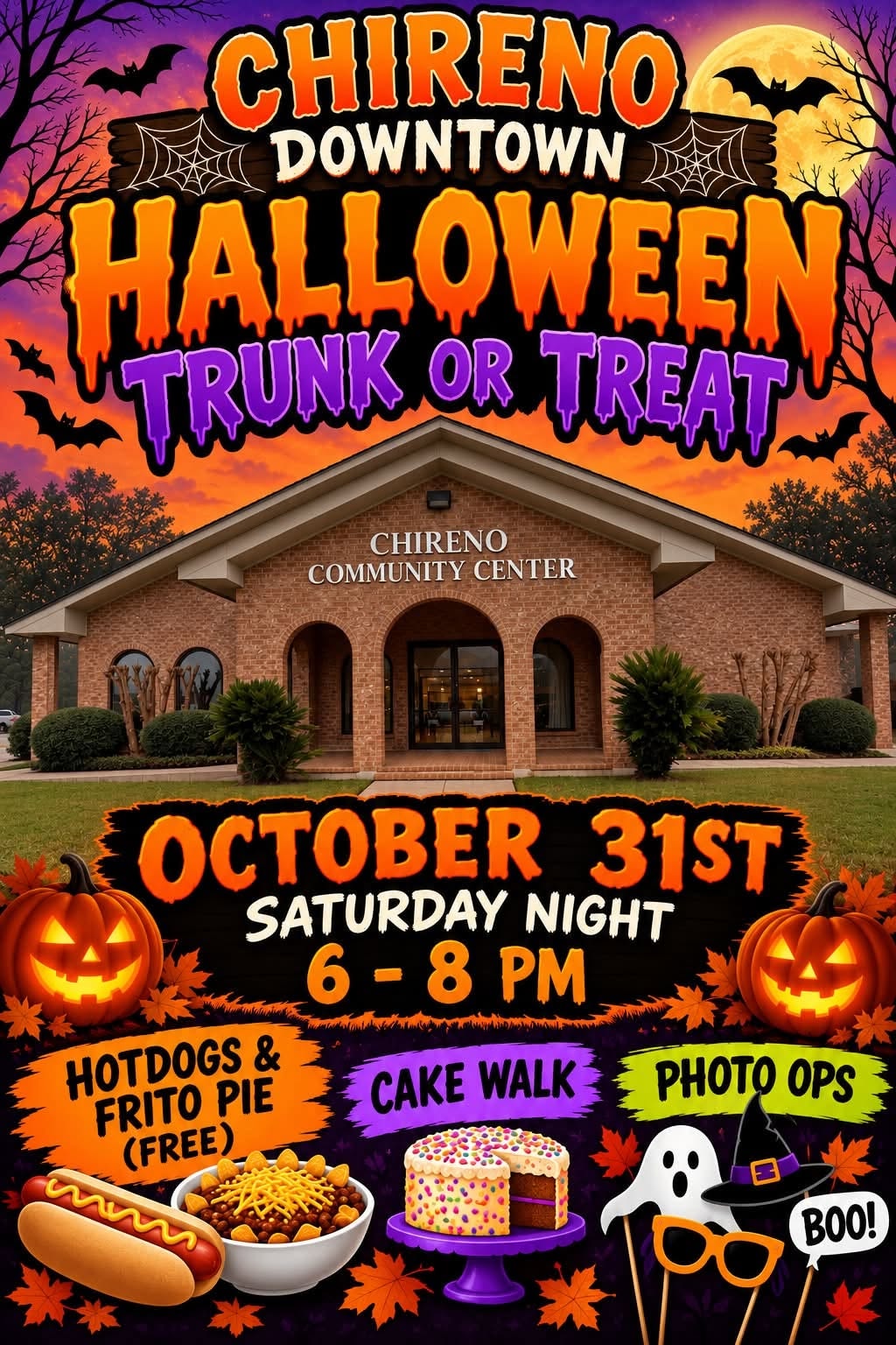 Chireno downtown Halloween Trunk or Treat event