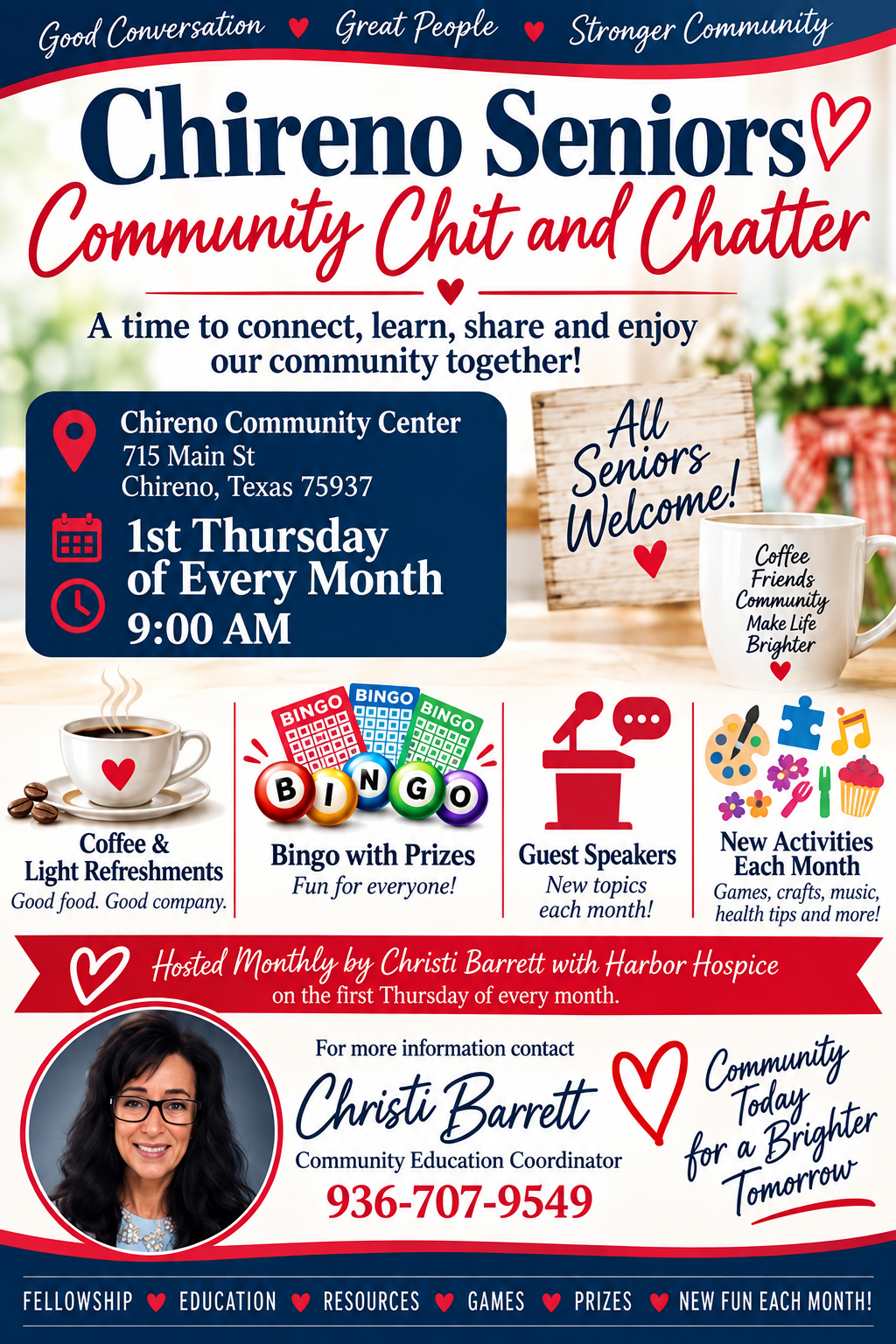 Chireno Seniors Community Chit and Chatter — Christi Barrett