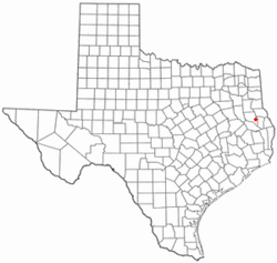 Texas map showing location of Chireno