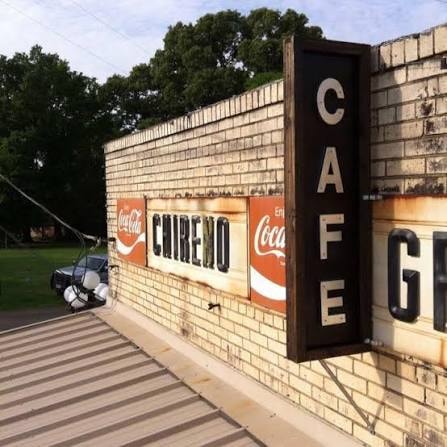 Chireno Cafe vintage storefront with Coca-Cola signage